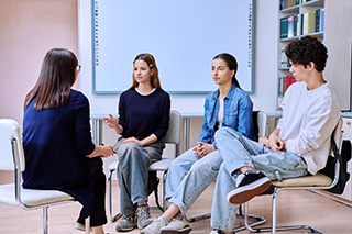 étudiants en formation dans les établissements du campus